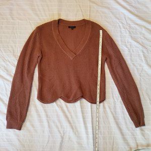 Dynamite Scallop-Edged Sweater, Size S